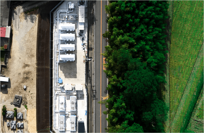 ARNEが建設工事を行う、発電所イメージ｜バイオマス発電所航空写真